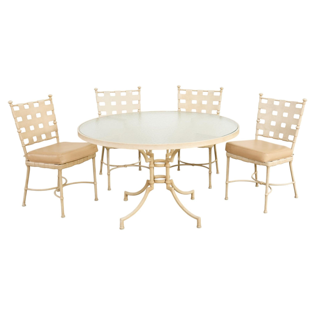 Brown Jordan Labeled Neoclassical Style Garden Dining Suite