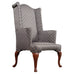 Mid-Century English Georgian Wingback Upholstered Armchair