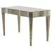 Antiqued Serpentine Mirrored Vanity Dressing Table or Desk