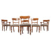 Set of Six English William IV Fruitwood Upholstered Dining Chairs