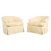 Pair of A. Rudin Attributed White Coral Over Butter Club Chairs