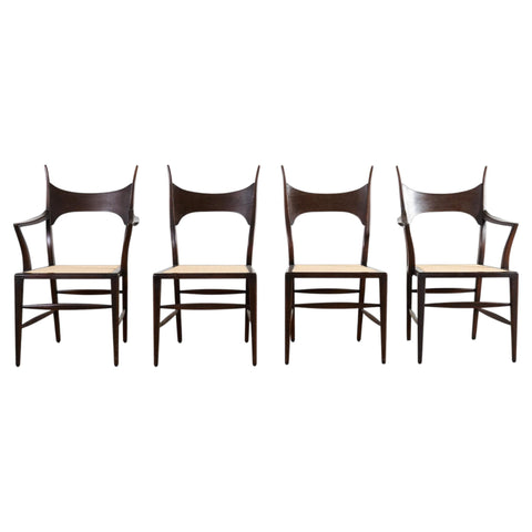 Set of Four Antler Dining Chairs by Edward Wormley for Dunbar