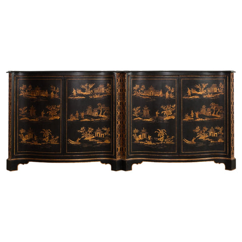 Nancy Corzine Chinoiserie Marble Top Sideboard Dresser Server