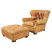 Ralph Lauren Leather Writer's Chair with Matching Ottoman
