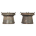Pair of Southeast Asian Bronze Rain Drums or Drinks Tables