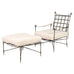 Mario Papperzini Amalfi Iron Garden Lounge Chair + Ottoman