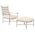 Mario Papperzini Amalfi Iron Garden Lounge Chair + Ottoman