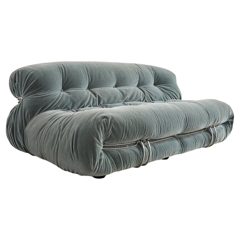 Cassina Soriana Mohair Sofa designed by Afra and Tobia Scarpa