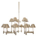 Ralph Lauren "Barrett Large Knurled Chandelier" Polished Nickel