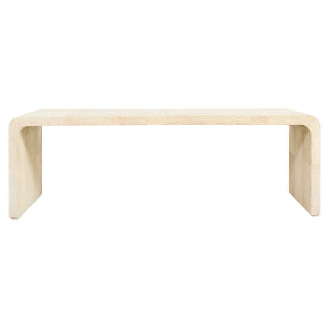 Karl Springer Style Natural Shagreen Waterfall Cocktail Table