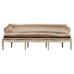Dennis & Leen Italian Settee Cabriole Sofa Champagne Silver