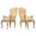 Pair of Country French Provincial Wingback Bergère Armchairs