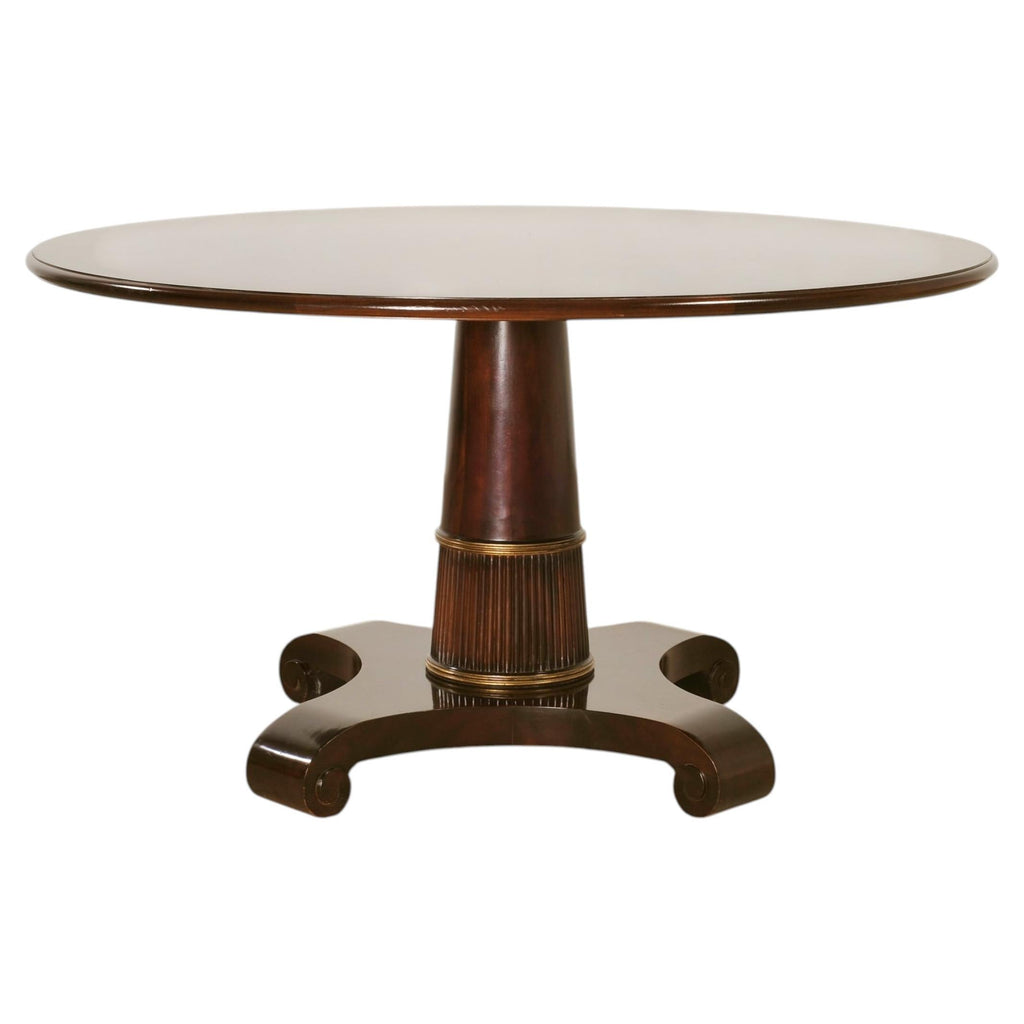 Thomas Pheasant for Baker Mahogany Round Pedestal Dining Table