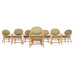 Set of Eight McGuire Organic Barley Twisted Rattan Dining Chairs