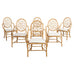 Set of Six Genuine McGuire "Cracked Ice" Rattan Dining Chairs
