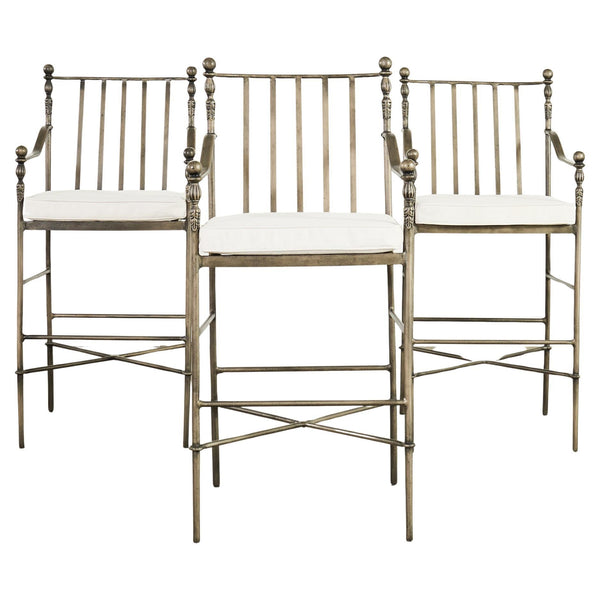 Set of Three Michael Taylor Designs Montecito Garden Barstools