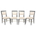 Set of Four Paul McCobb "Irwin" Mahogany Brass Dining Chairs