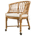 McGuire Organic Modern Rattan Barrel-Back Dining Chair
