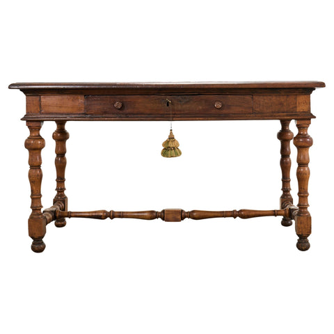 18th Century French Louis XIII Walnut Library Table or Desk