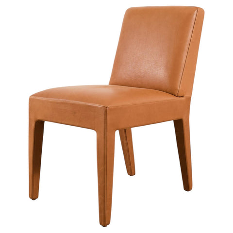 Ralph Lauren Italian Leather Mahogany Dalton Dining Chair