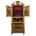 19th Century Venetian Lacquer Painted Secretary Bookcase Desk