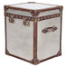 Timothy Oulton Steel and Leather London Steamer Hat Trunk