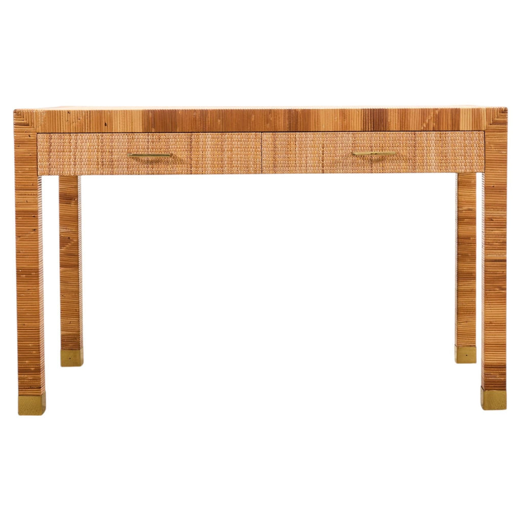 Billy Baldwin for Bielecky Brothers Rattan Cane Writing Desk