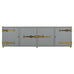 Tommi Parzinger Lacquer Marble Top Sideboard Credenza 10 Ft