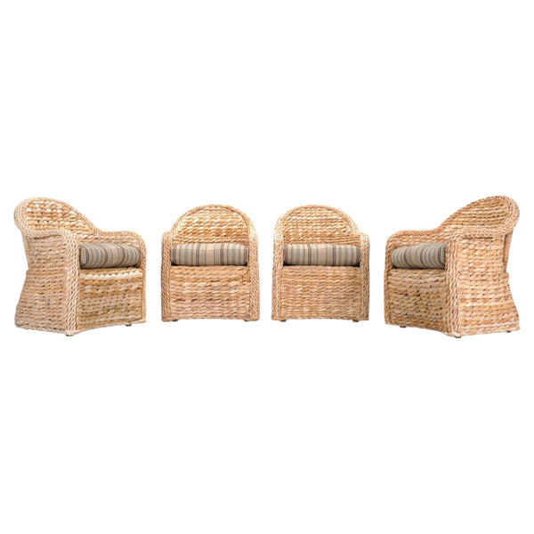 Set of Four Ralph Lauren Style Joshua Tree Dining Armchairs