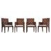 Set of Four John Hutton for Donghia Block Island Cane Armchairs