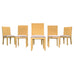Set of Six Woven Vegan Leather Dining Chairs by Budji Layug