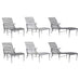 Set of Six Dan Johnson Brown Jordan Sol y Luna Chaise Lounges