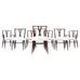 Set of Eight Tommi Parzinger X-Back Mahogany Dining Chairs