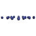 Set of Blue Glazed Ceramic Garden Egg Sculptures after Jun Kaneko