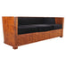 Leon Rosen Art Deco Style Burlwood Waterfall Sofa Settee