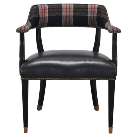 Ralph Lauren Hither Hills Studio Dining Arm Chair Tartan Leather