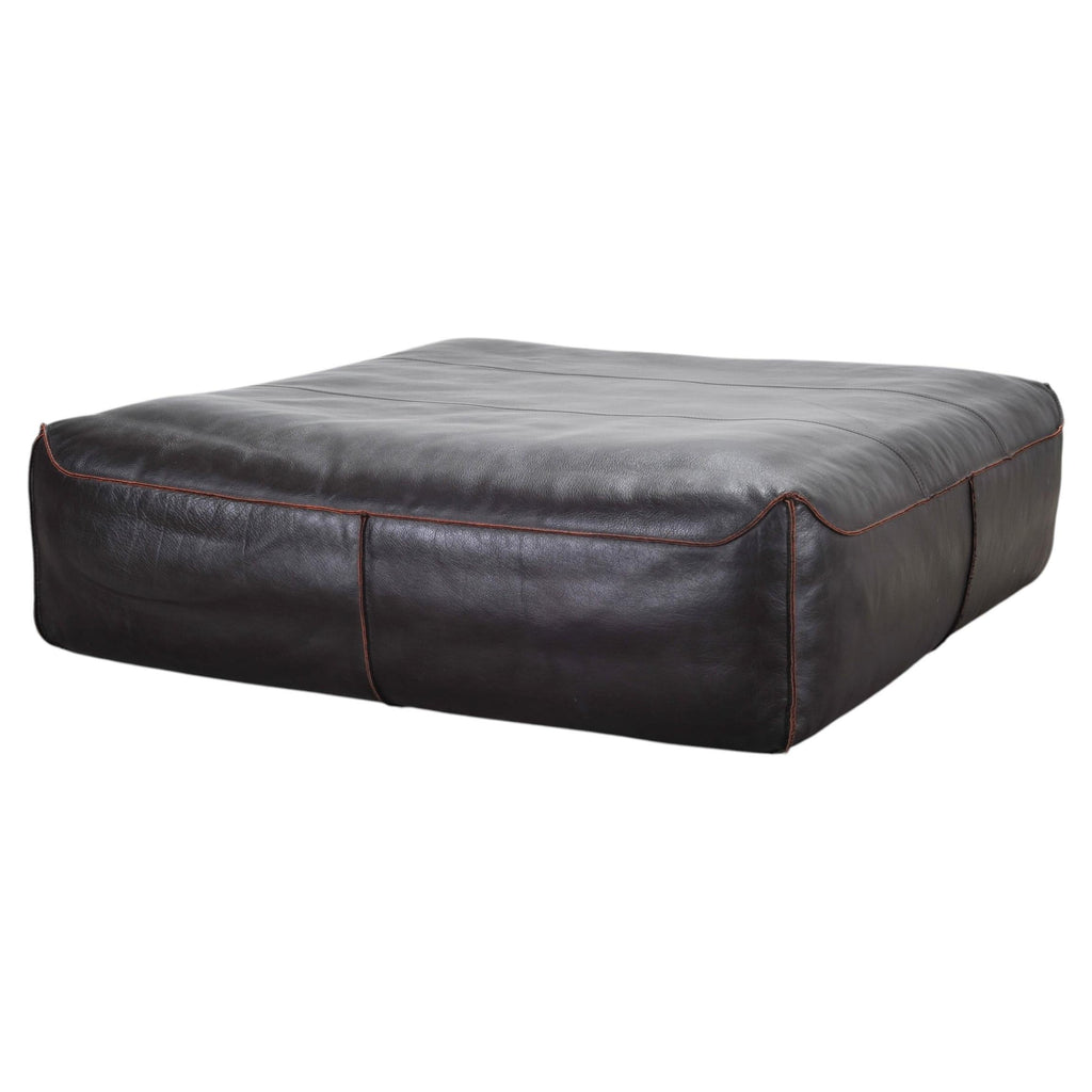 Rolf Benz German Leather 950 Floor Cushion Pouf Ottoman 3 Ft