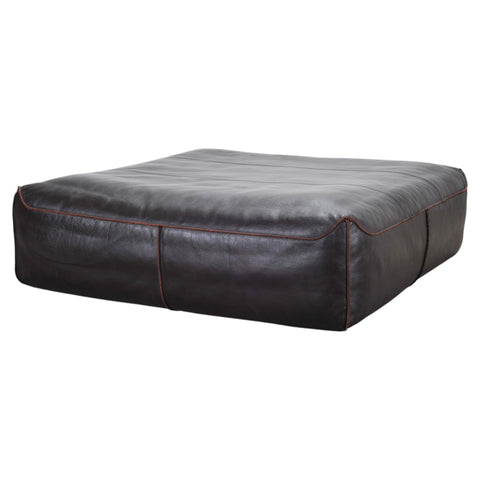 Rolf Benz German Leather 950 Floor Cushion Pouf Ottoman 3 Ft