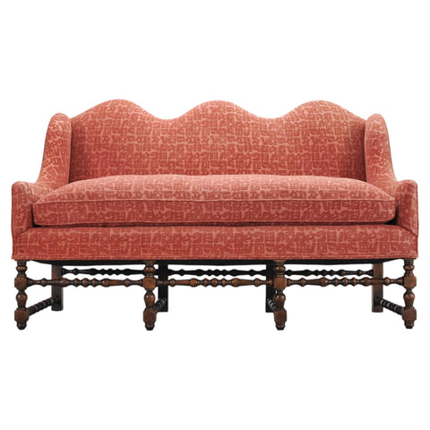 English William and Mary Baroque Style Camel Hump Back Settee