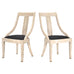 Pair of Maitland Smith Attributed Tessellated Stone Gondola Chairs