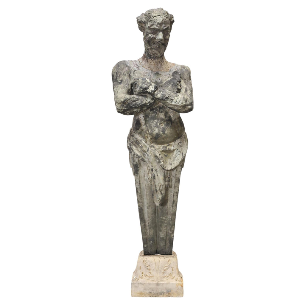 Hellenistic Greco-Roman Hermes Stone Marble Sculpture 5 Ft