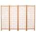 Mid-Century Four-Panel Teak Geometric Screen or Room Divider