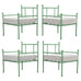 Set of Four French Mid-Century Iron Garden Lounge Dining Armchairs