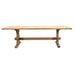 Country French Bleached Oak Farmhouse Trestle Dining Table 8 Ft