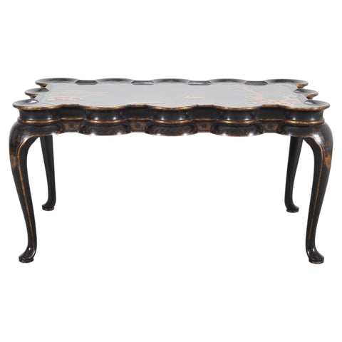 Rose Tarlow Scalloped Coffee Table Chinoiserie Lacquered