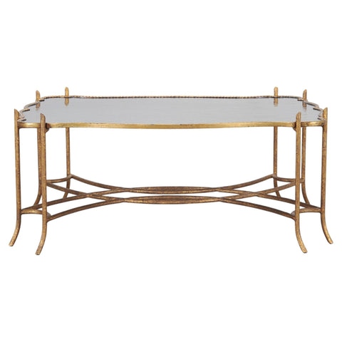 Dennis & Leen Chinoiserie Iron Gilt Tray Cocktail Table