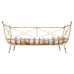 Giacometti Style Neoclassical Gilt Iron Daybed or Sofa 7 Ft