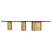 India Mahdavi Alber Sectional Walnut Brass Dining Table 11 Ft