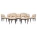 Set of Ten French Art Deco Style Gondola Leather Dining Chairs