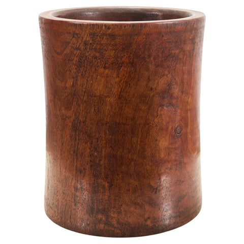 Large Chinese Export Hardwood Scholar's Brush Pot Vessel